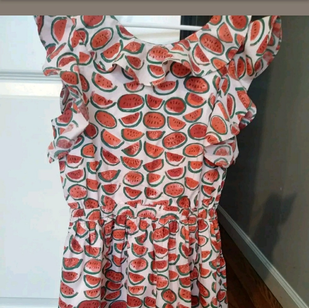 J. Crew Watermelon Print Kids Dress - Red and Green